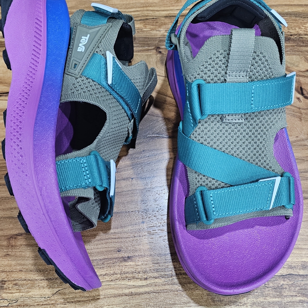 Teva Multicolor Platform Sport Sandals - Teal, Olive, Purple, Pink - Picture 3 of 8